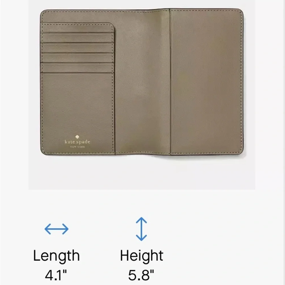 Kate Spade Saffiano Leather Passport Holder, NWT! Color: Oyster Shell